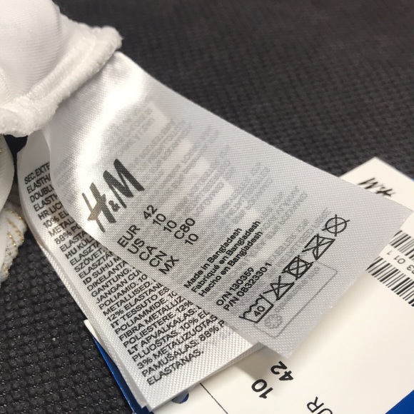 H&M Bandeau Bikini Top With Straps in Sz. 10 - Picture 6 of 7